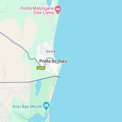 Ponta do Ouro surf map