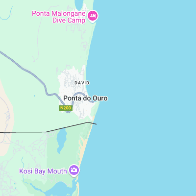 Ponta do Ouro surf map