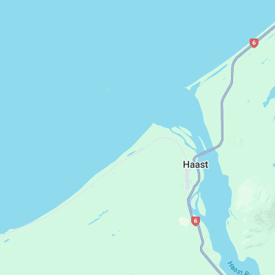 Haast Beach surf map