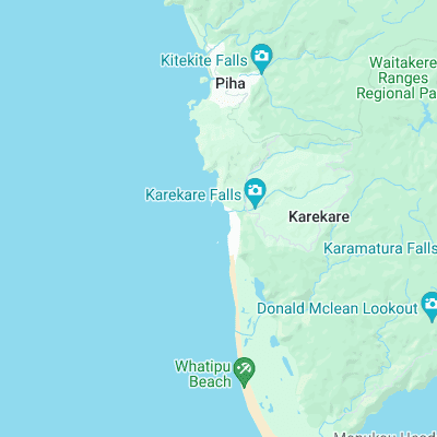 Karekare surf map