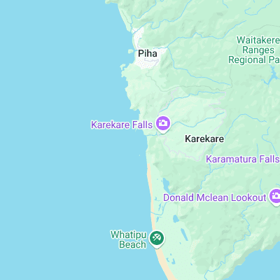 Karekare surf map