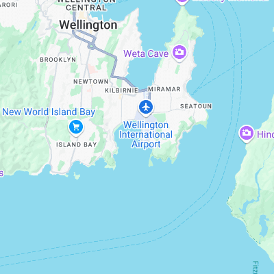 Lyall Bay surf map