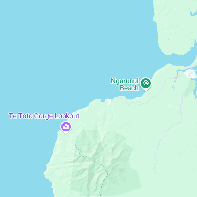 Raglan - Whale Bay surf map