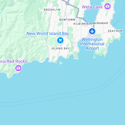 The Island (Island Bay) surf map