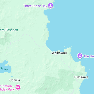 Waikawau Bay surf map