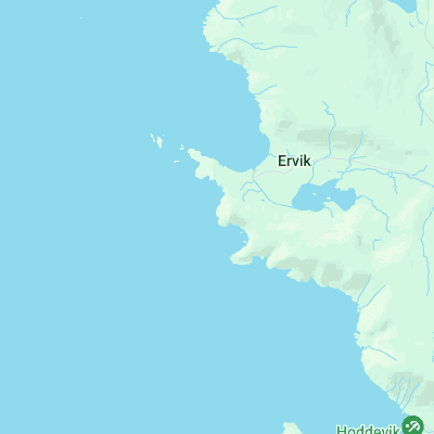 Ervika surf map