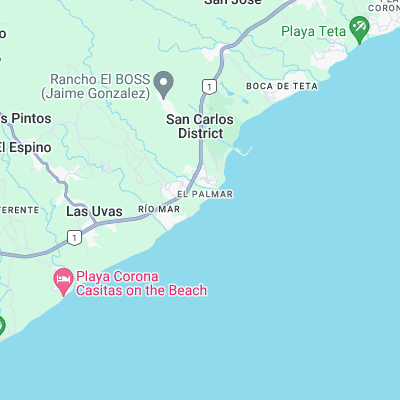 El Palmar Point surf map