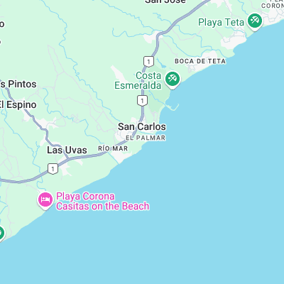 El Palmar Point surf map