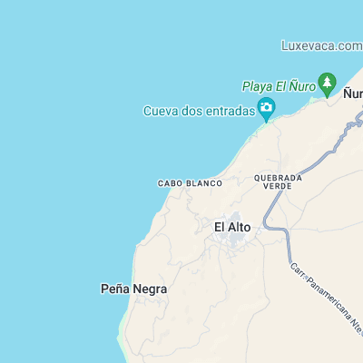 Cabo Blanco surf map