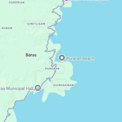 Pururan Bay (Majestics) surf map