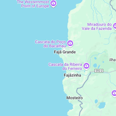 Faja Grande surf map