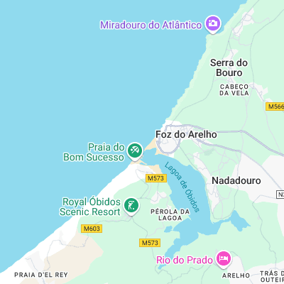 Foz do Arelho surf map