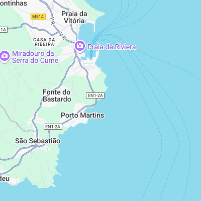 Ponta Negra surf map