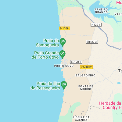 Porto Covo surf map