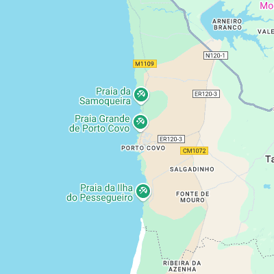 Porto Covo surf map