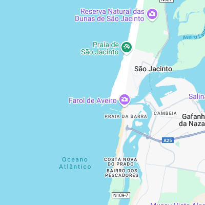 Praia da Barra surf map