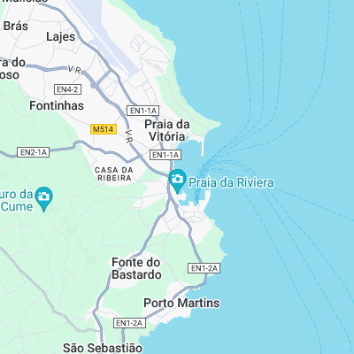 Praia da Vitoria surf map