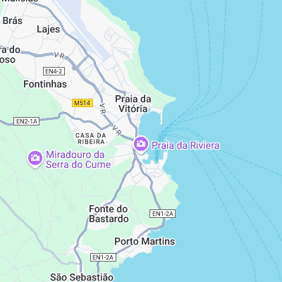 Praia da Vitoria surf map