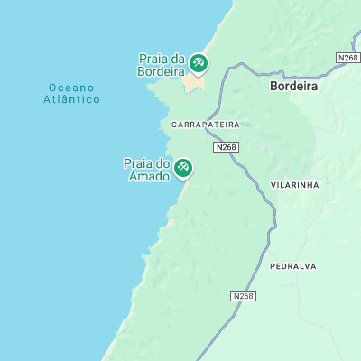 Praia do Amado surf map