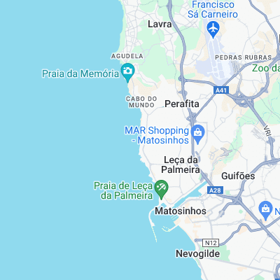 Praia do Aterro surf map