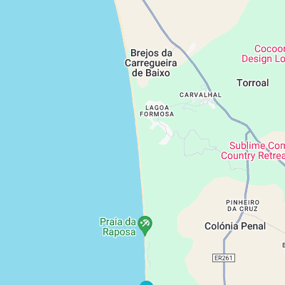 Praia do Pego surf map