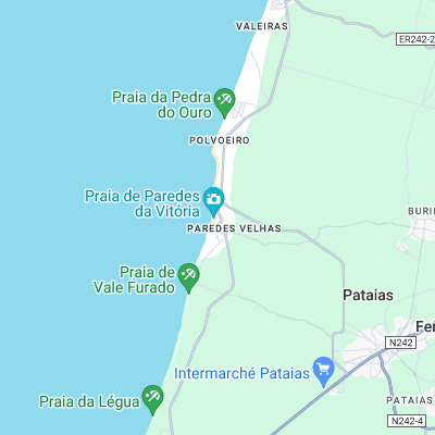Praia Paredes surf map