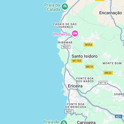 Ribeira D'Ilhas surf map