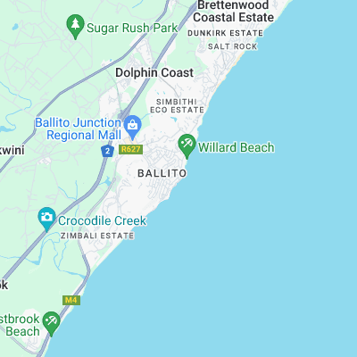 Ballito - Surfers Point surf map