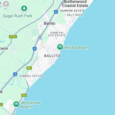Ballito - Surfers Point surf map