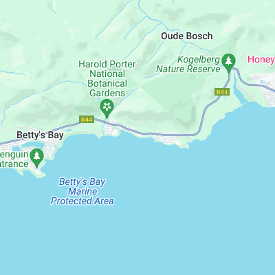 Betty's Bay surf map