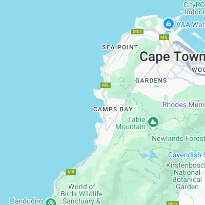 Camps Bay Shorey surf map