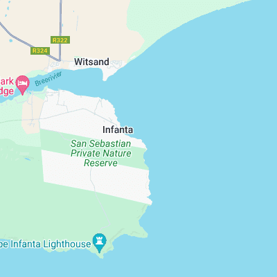 Cape Infanta surf map