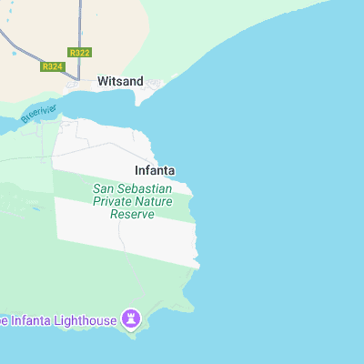 Cape Infanta surf map