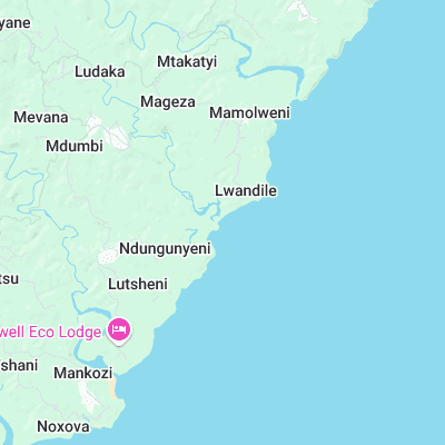 Mdumbi surf map