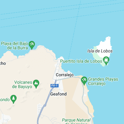 Corralejo Harbor surf map