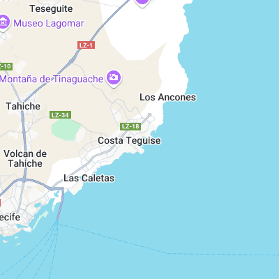 Costa Teguise surf map