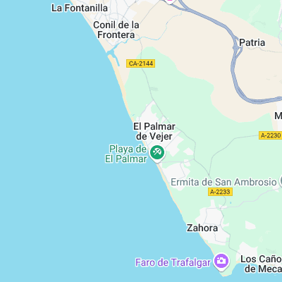 El Palmar surf map