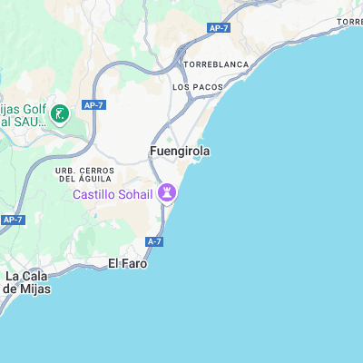 Fuengirola surf map