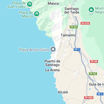 Los Gigantes surf map