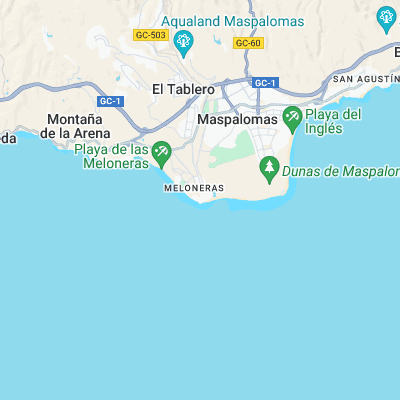 Maspalomas surf map