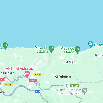 Playa Espana surf map