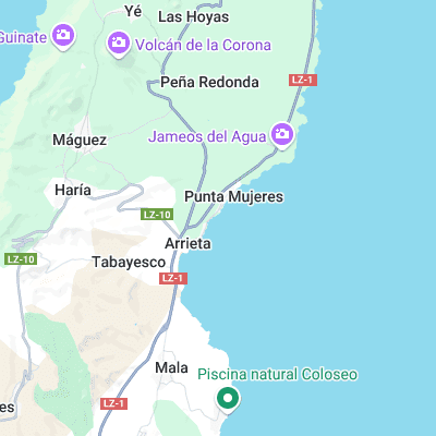 Punta de Mujeres surf map