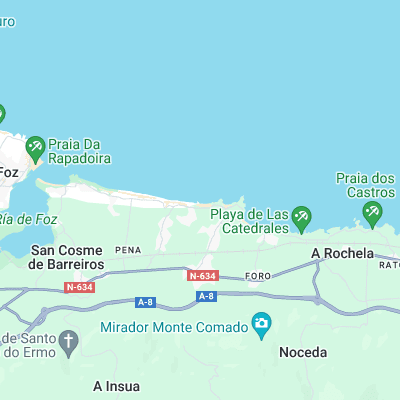 San Cosme surf map