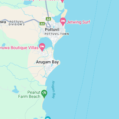 Arugam Bay surf map
