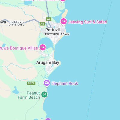 Arugam Bay surf map