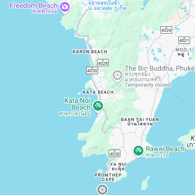 Kata Beach surf map