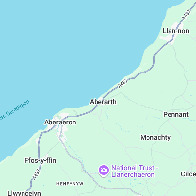 Aberarth surf map