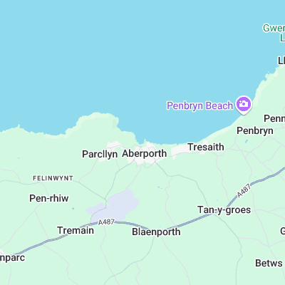 Aberporth surf map