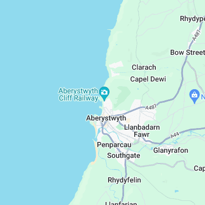 Aberystwyth Beach surf map