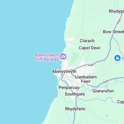 Aberystwyth Beach surf map